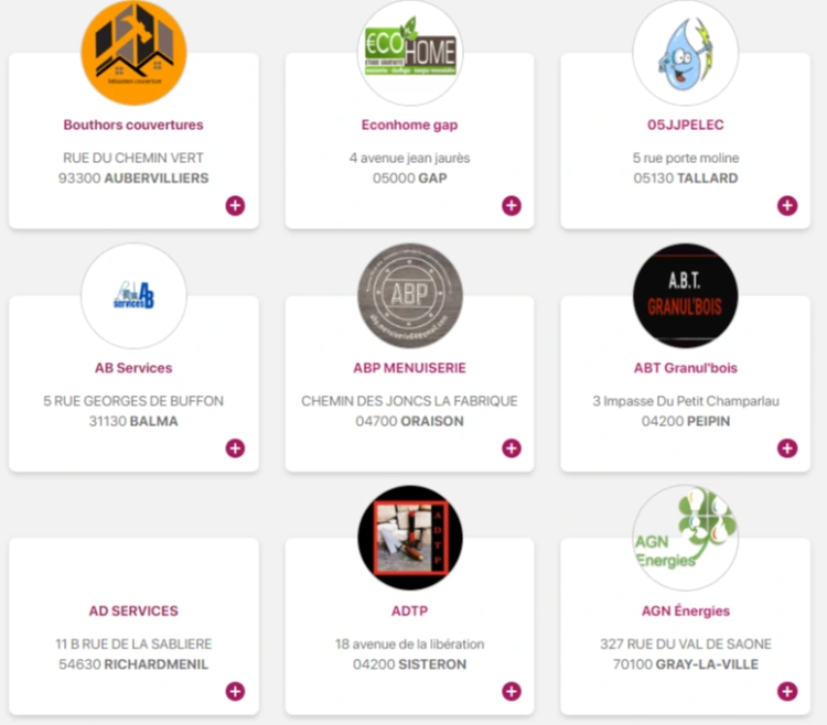 Logo artisans inscrit annuaire Association CUP 04 annuaire d'artisan gratuit